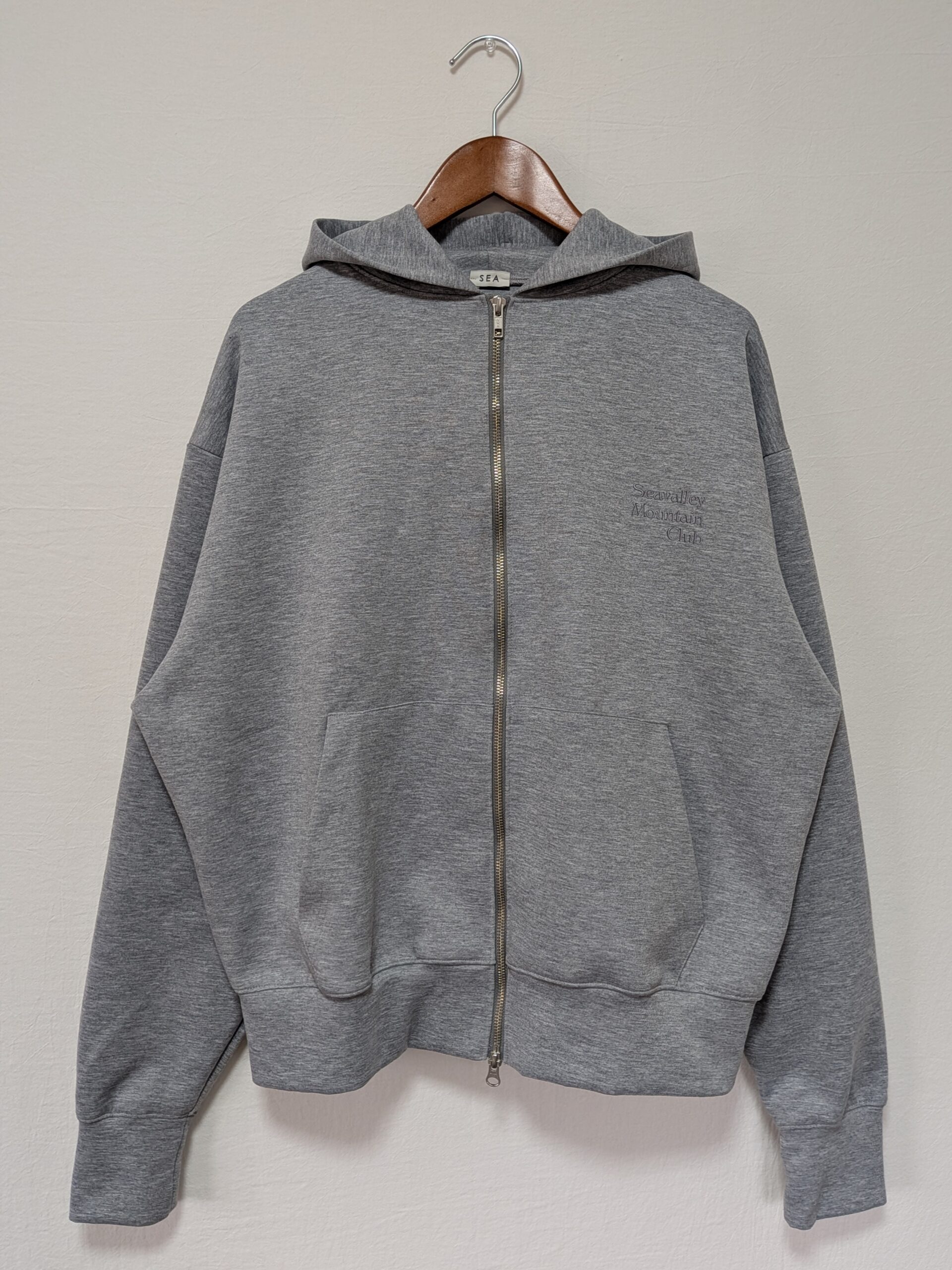 【SEA】エッグジップパーカー ダブルフェイス グレー フリーサイズ - 画像 (9)