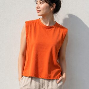 【SEA】ノースリーブTシャツ オレンジ