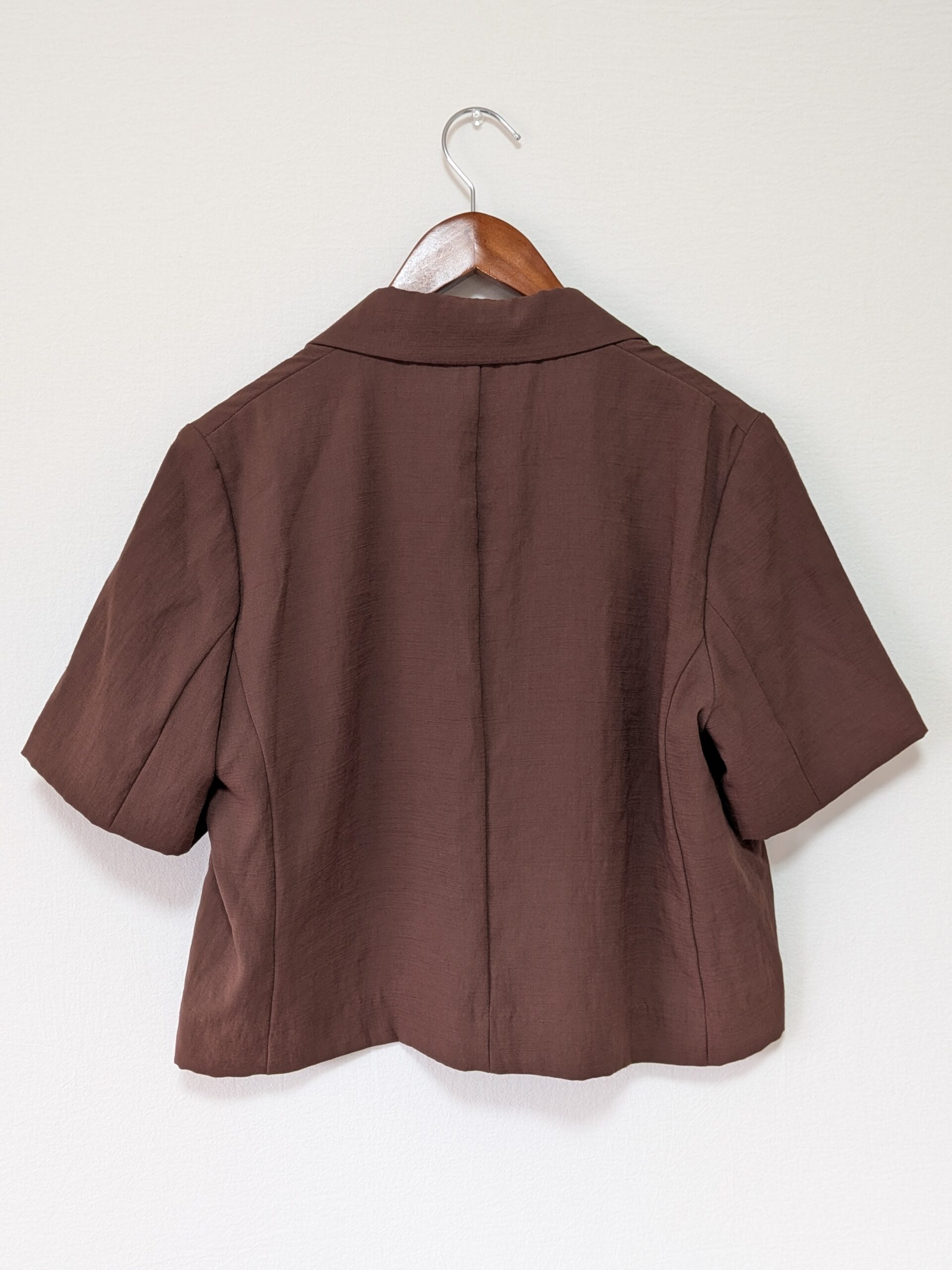 【ZARA】ショート丈テーラードジャケット ブラウン - 画像 (7)
