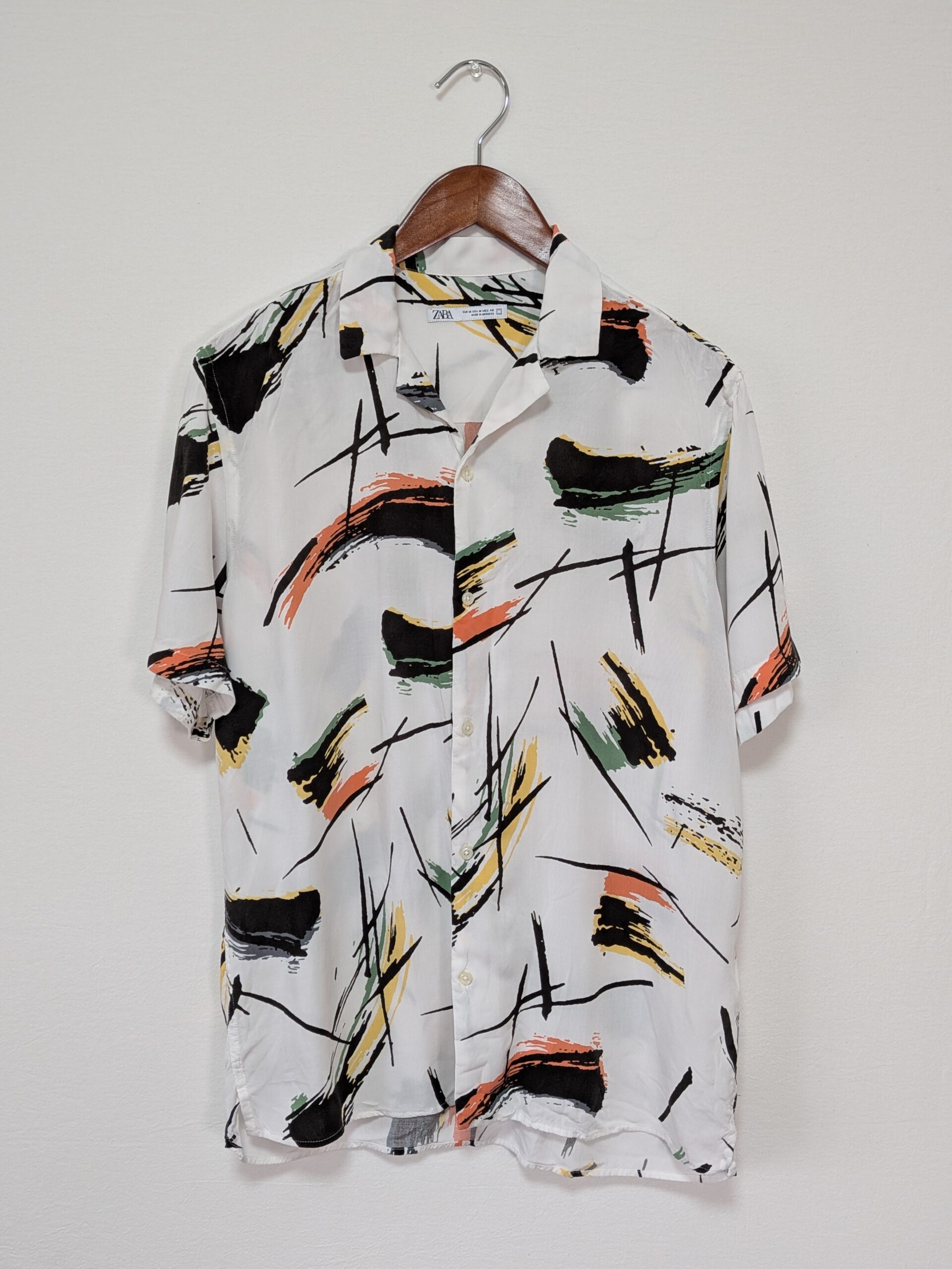 【ZARA】オープンカラーシャツ グラフィック レーヨン - 画像 (2)