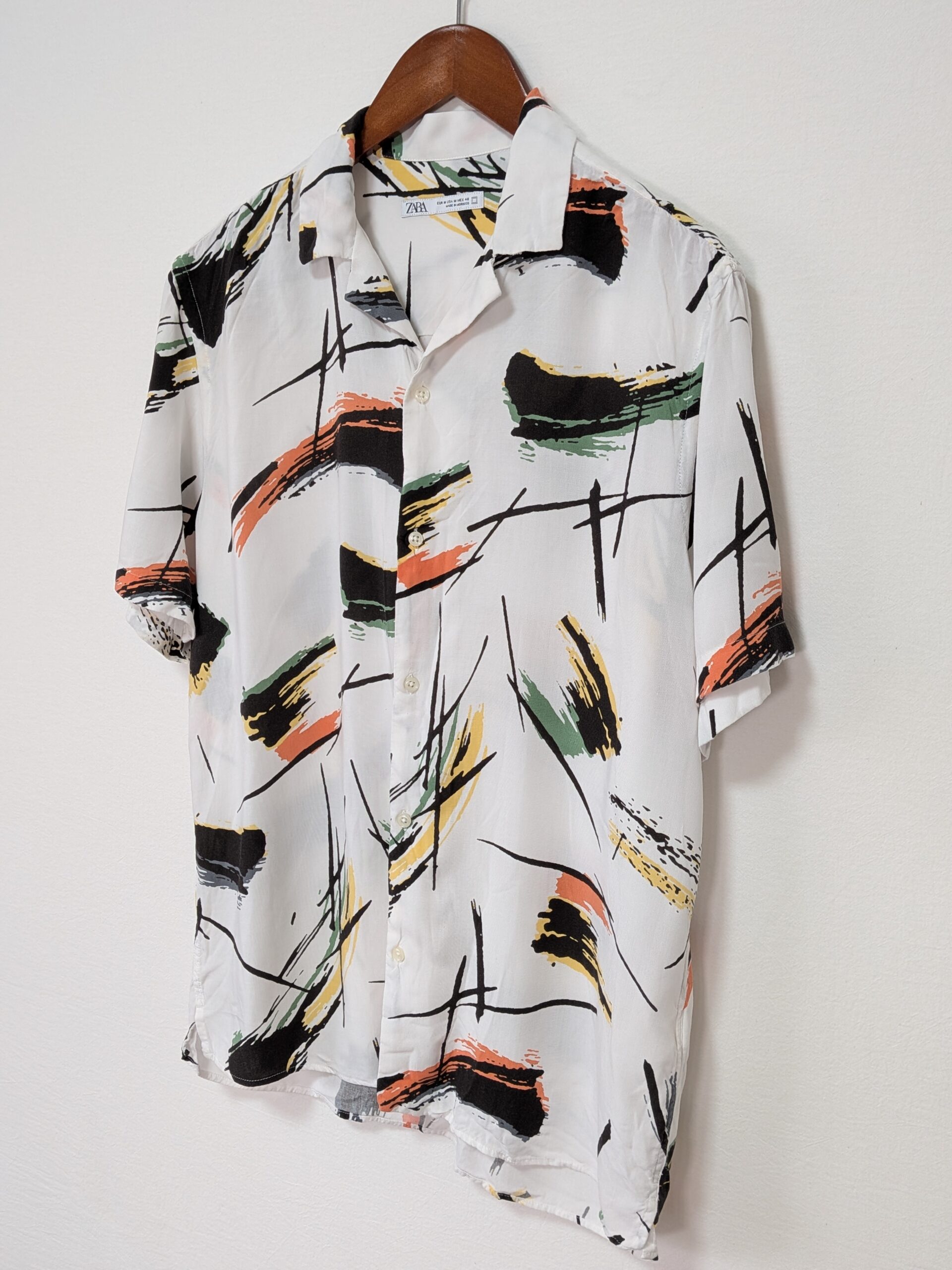 【ZARA】オープンカラーシャツ グラフィック レーヨン - 画像 (5)