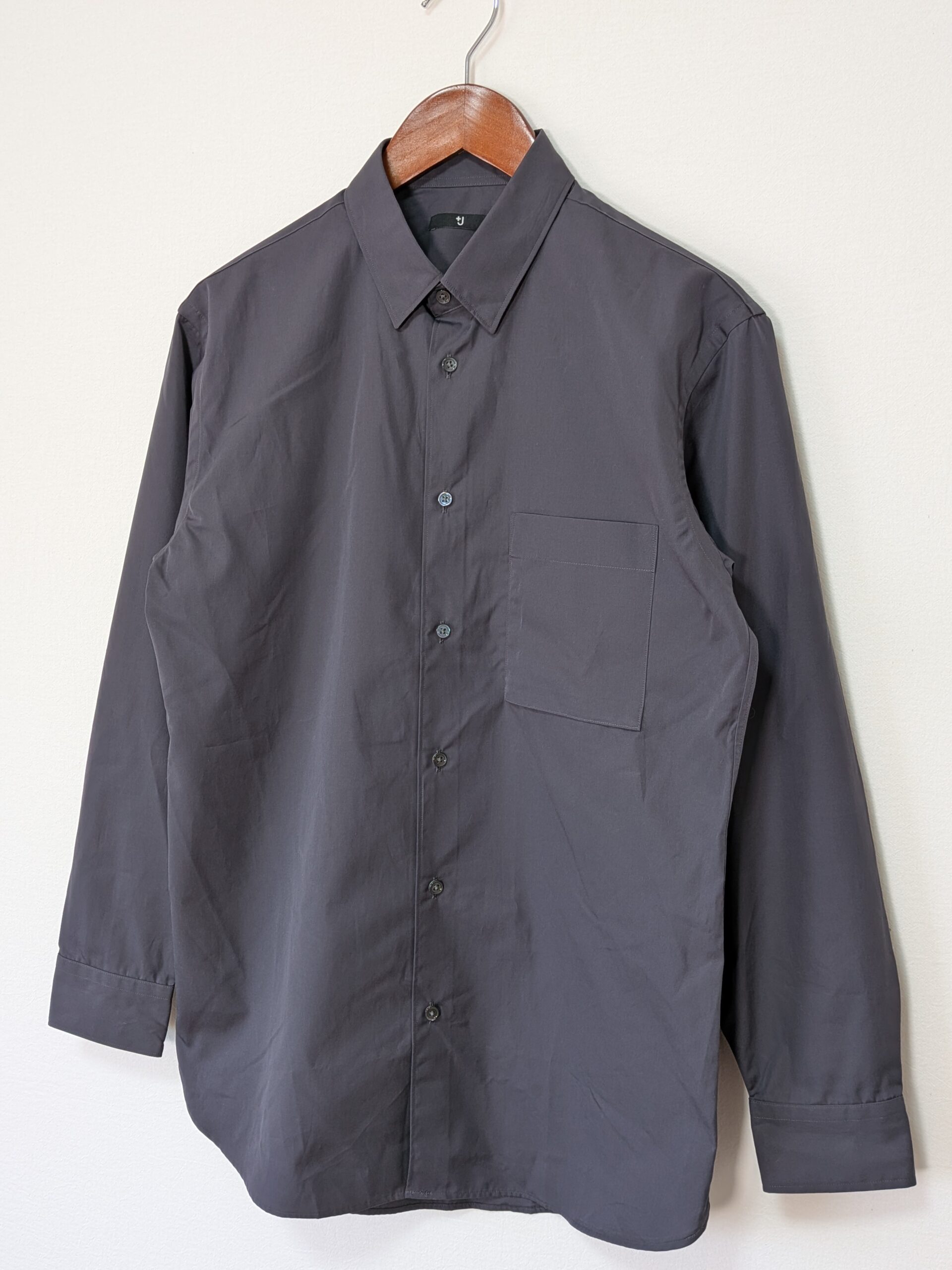 【UNIQLO+j】スーピマコットンシャツ(長袖)ダークグレー - 画像 (3)