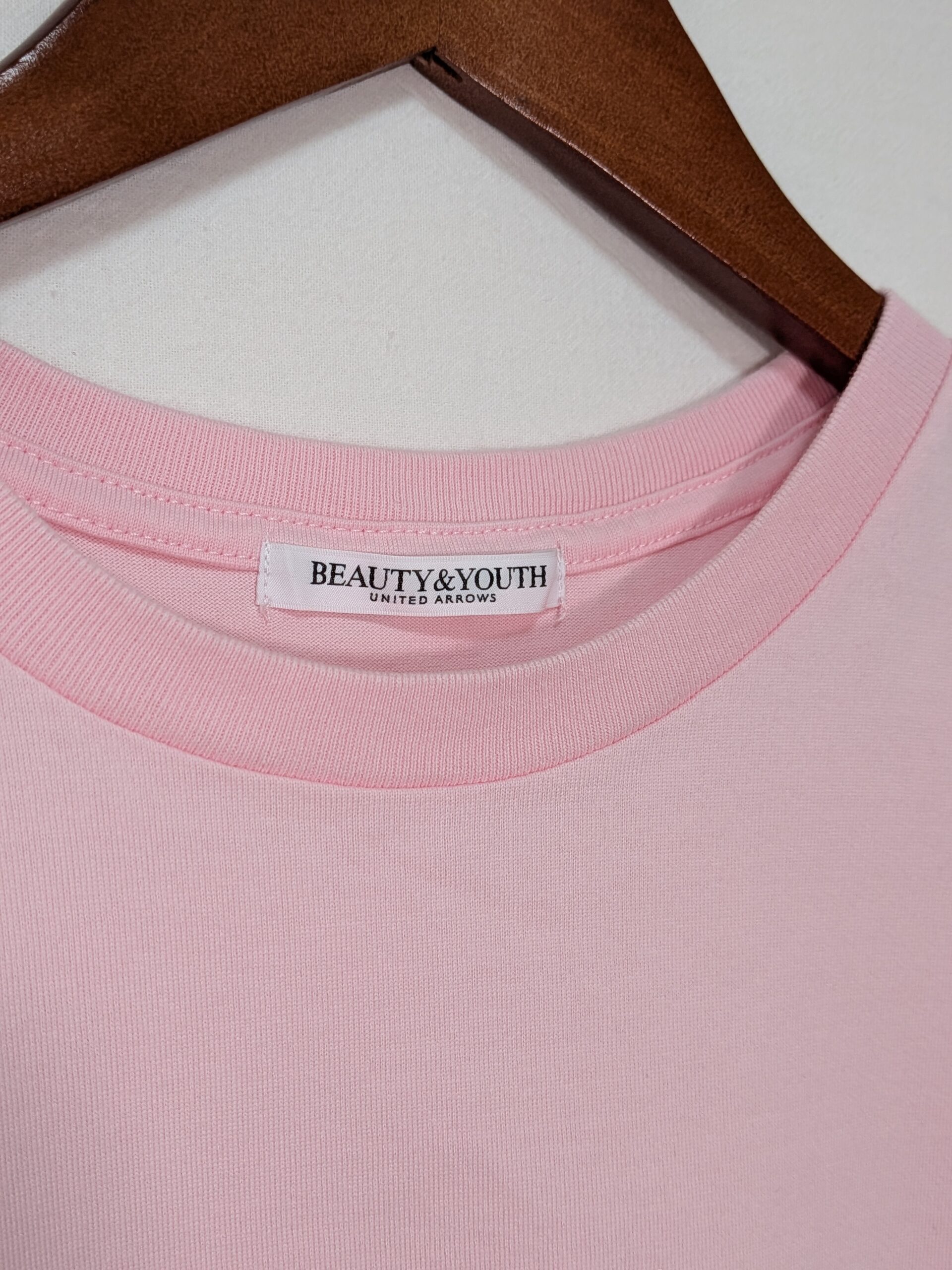 【BEAUTY&YOUTH】フレンチスリーブTシャツ ピンク - 画像 (3)