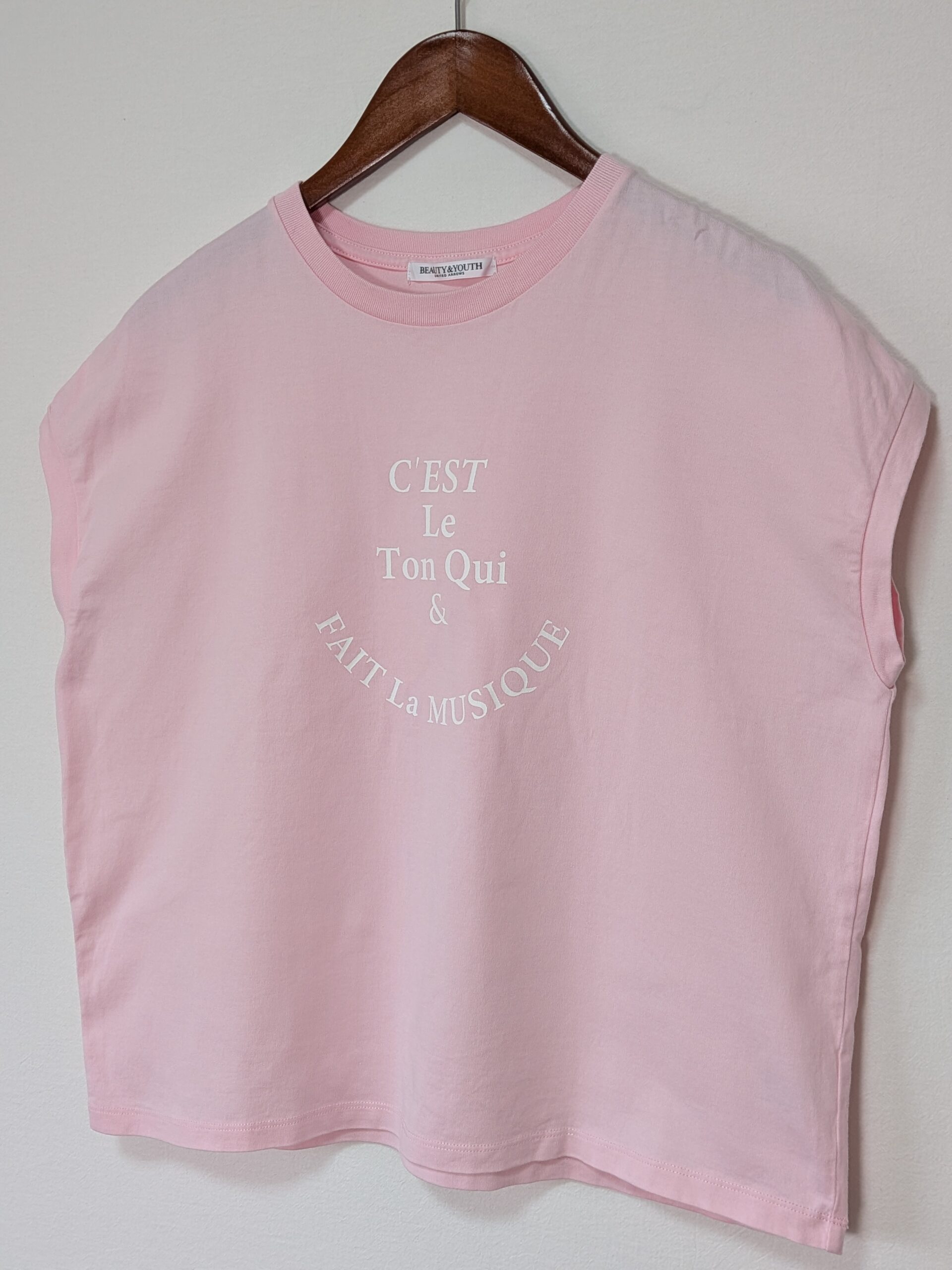 【BEAUTY&YOUTH】フレンチスリーブTシャツ ピンク - 画像 (5)