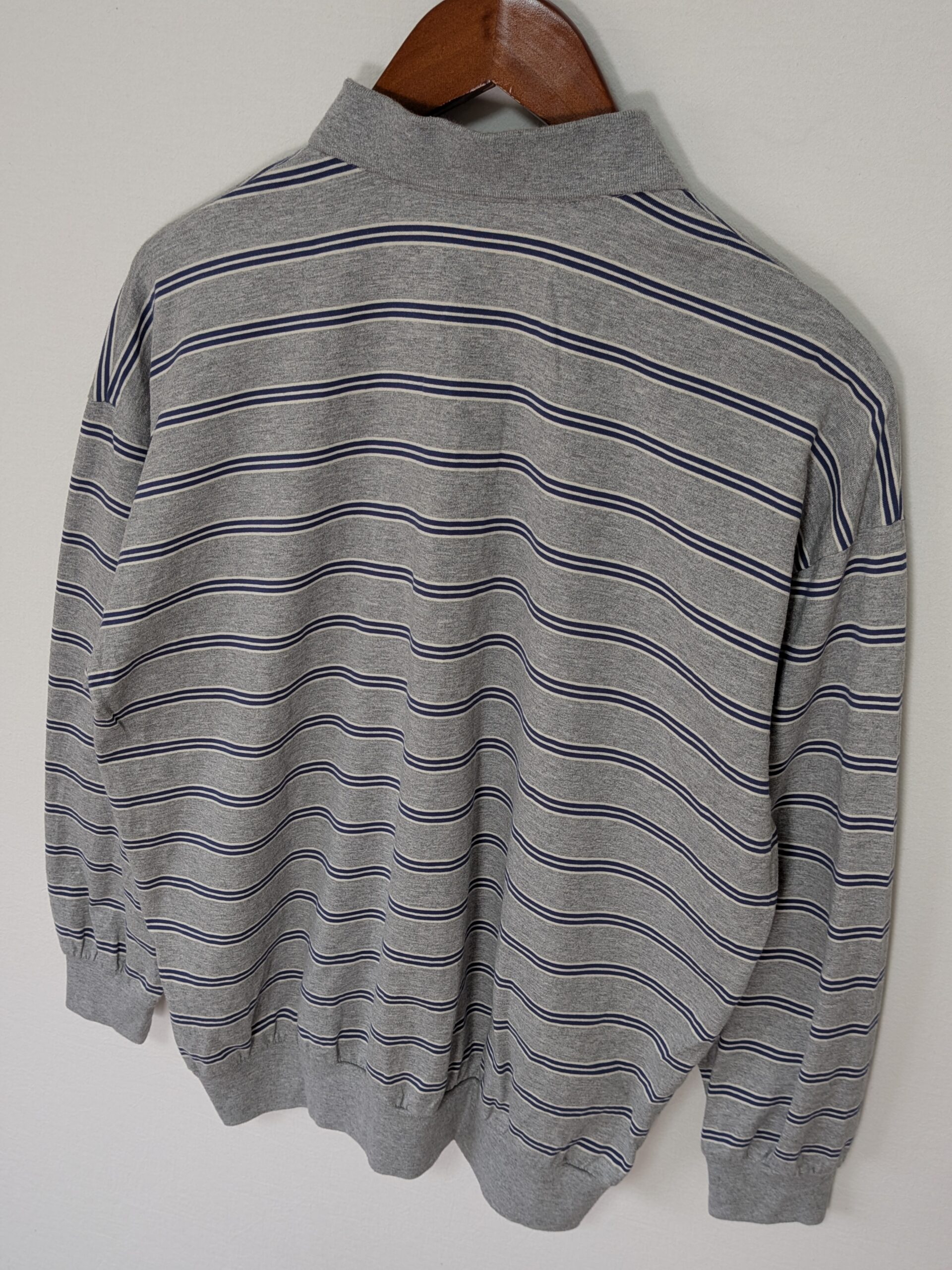 【FREAK'S STORE】ボーダー長袖ポロシャツ グレー - 画像 (6)