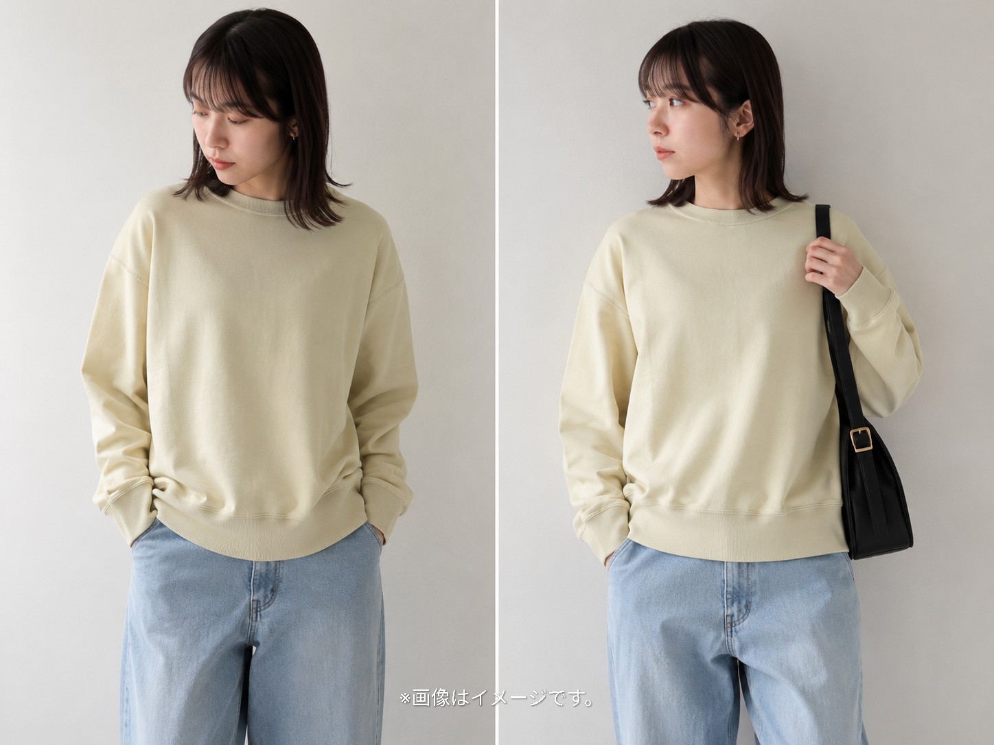【BEAUTY&YOUTH】クルーネックスウェット イエロー