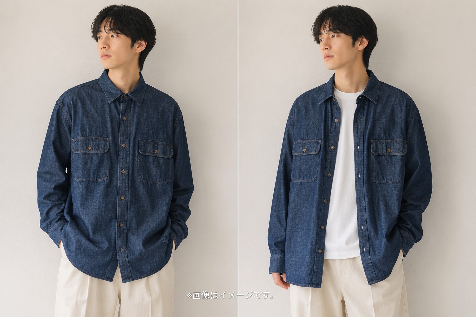 【UNIQLO×JWA】デニムシャツ オーバーサイズ
